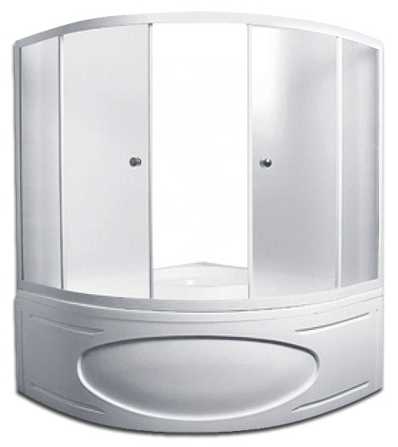 Шторка на ванну Serena 150150W (белая)