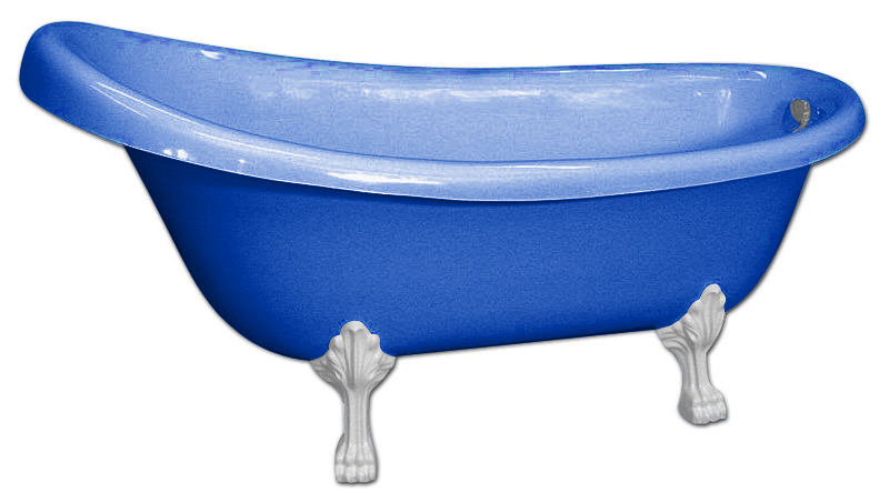 Ванна из искусственного камня Castone Даллас цветная, ножки белые