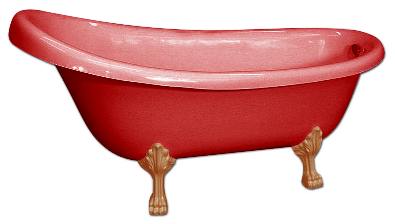 Ванна из искусственного камня Castone Даллас цветная, ножки бронза