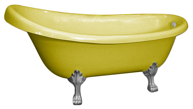 Ванна из искусственного камня Castone Даллас цветная, ножки хром