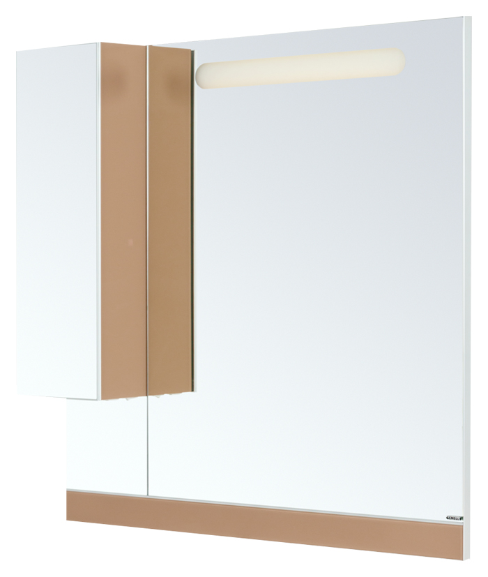 Зеркало-шкаф Gemelli Led Glass twin 90 подсветка C, colorglass L