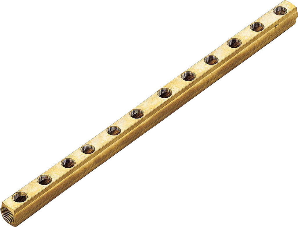 Коллектор Tiemme 1&quot; х 1/2&quot;, латунный, 12 выходов