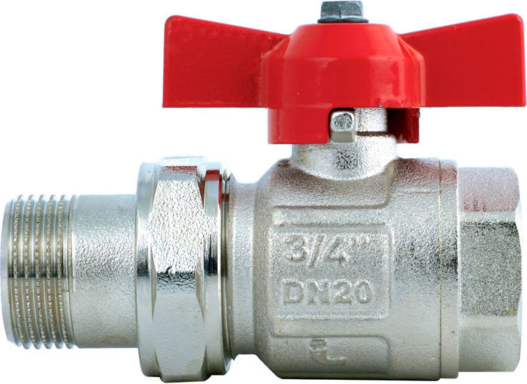 Шаровый кран Itap 098 Ideal 3/4&quot; нар-вн, накидная гайка, ручка бабочка