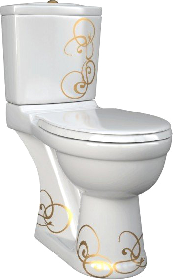 Унитаз-компакт Della Antler Super Plus джаз золото,  микролифтом