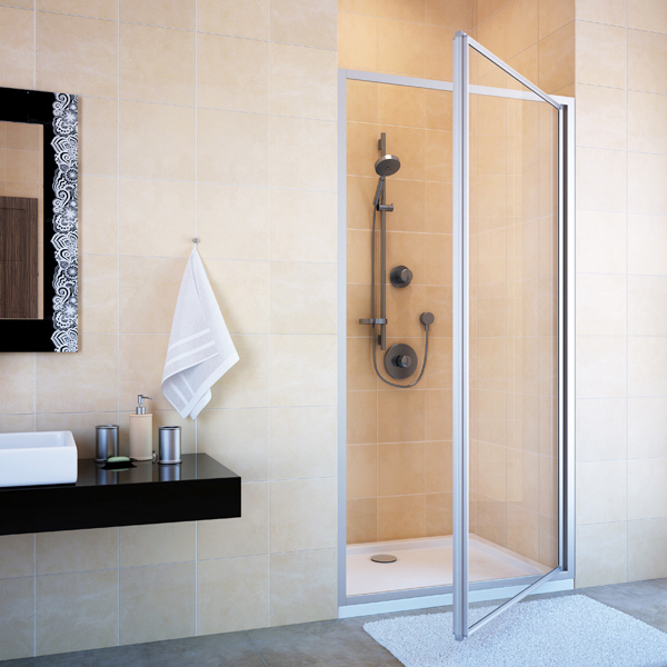 Душевая дверь в нишу GuteWetter Practic Door GK-401 правая 52 см стекло бесцветное, профиль хром