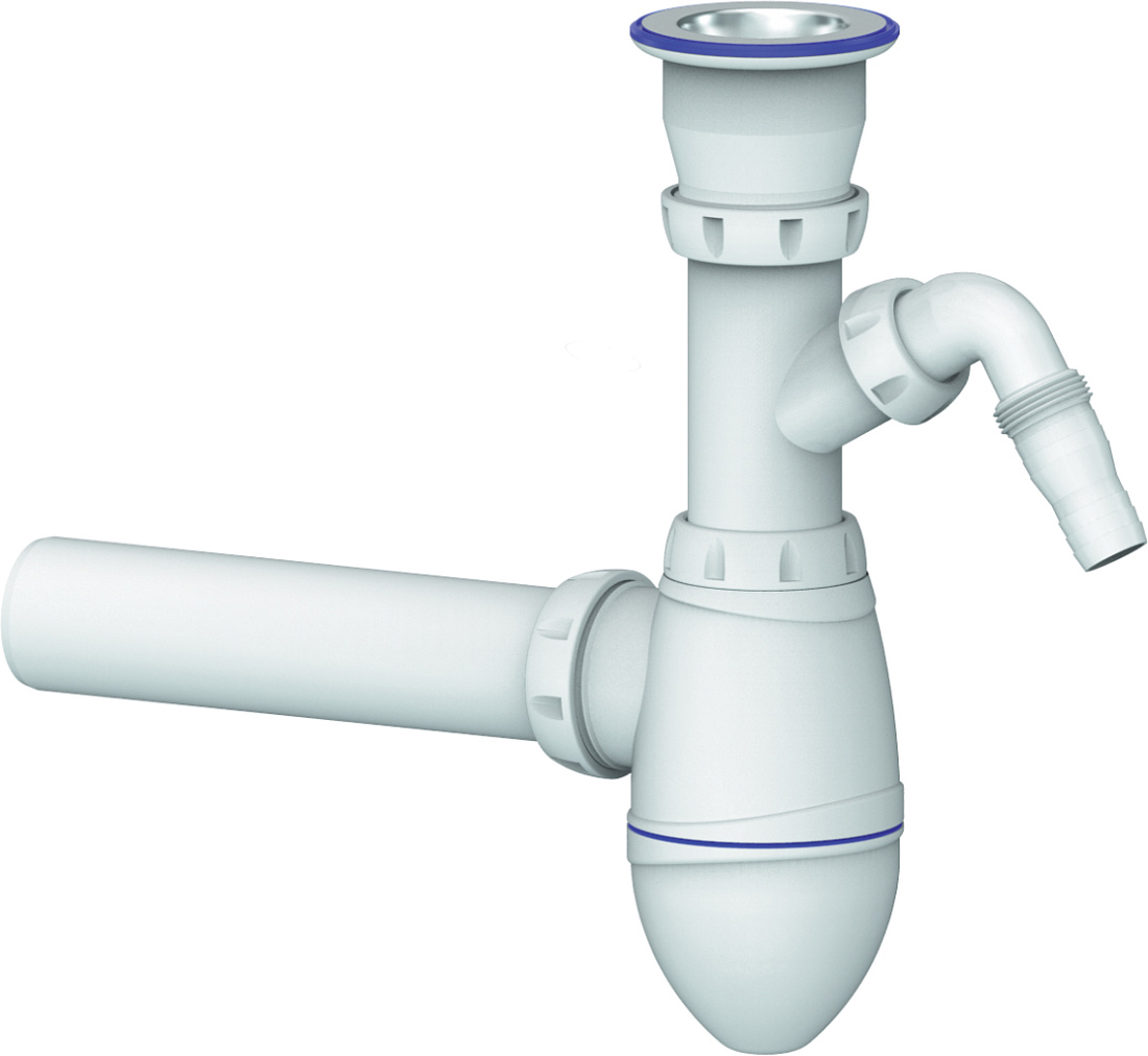 Сифон для раковины Unicorn A310V с отводом для стиральной машины