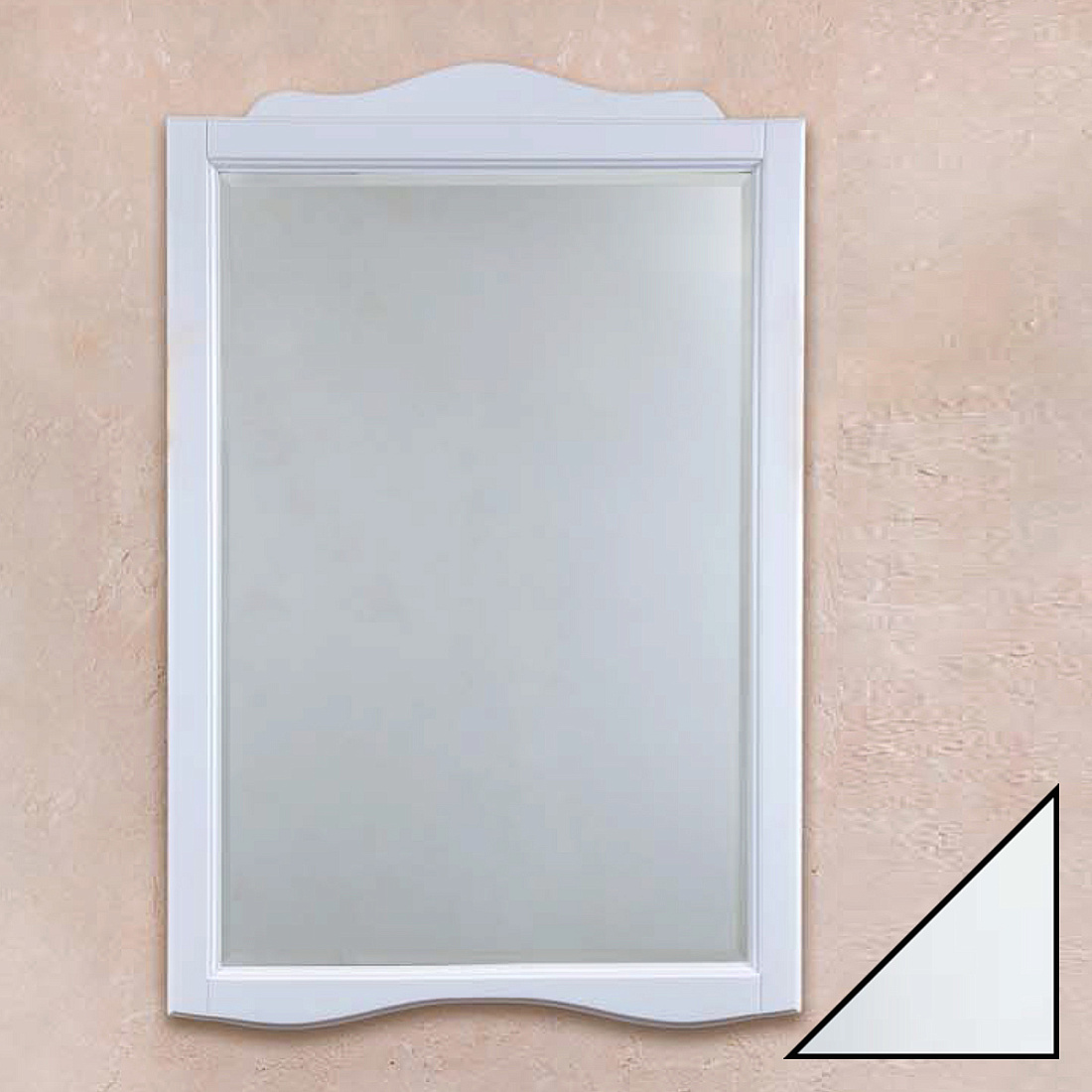 Зеркало La Beaute Classic Lorette белый глянец