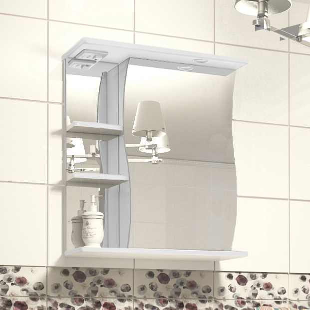 Зеркало-шкаф Style Line Эко Волна 60/С белый