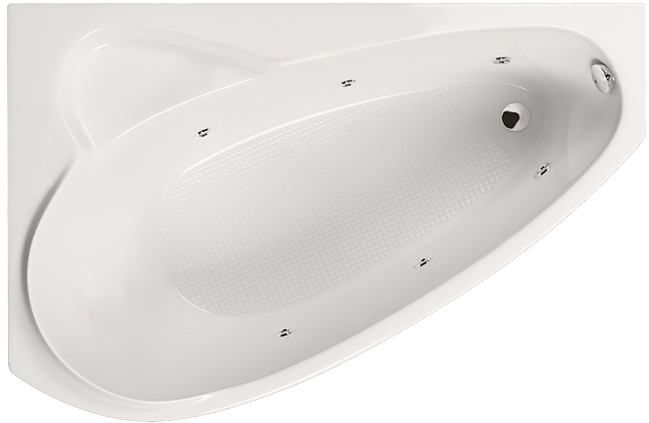 Акриловая ванна Aquatika Аквастандарт Логика Basic 160x105 cм, левая