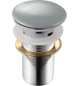 Донный клапан для раковины Melana MLN-ТB10 с отверстием под перелив, серый