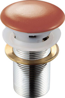 Донный клапан для раковины Melana MLN-ТB17 с отверстием под перелив, терракот