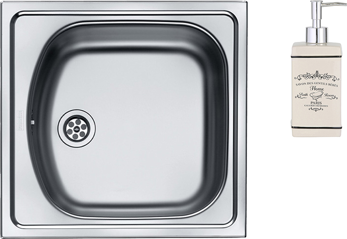 Комплект  Мойка кухонная Franke Eurostar ETN 610 сталь + Дозатор Axentia Lissabon 122149