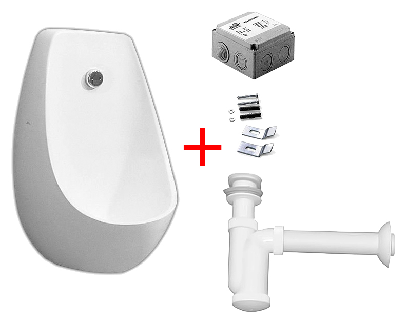 Комплект Писсуар Jika Domino 4110.1 подвесной с сенсорным управлением + монтажный набор для писсуара