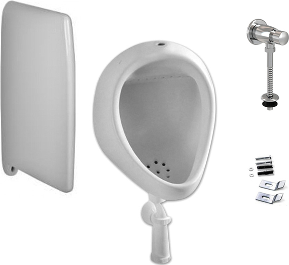 Комплект  Писсуар Jika Korint 4410.0 подвесной, с внешним подводом + Смывное устройство AlcaPlast кн