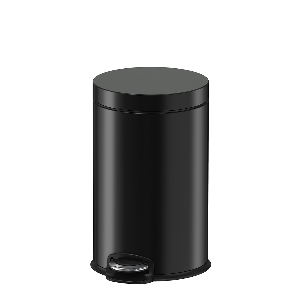 Мусорное ведро Weltwasser WW Erfie BL 12L c педалью черное матовое