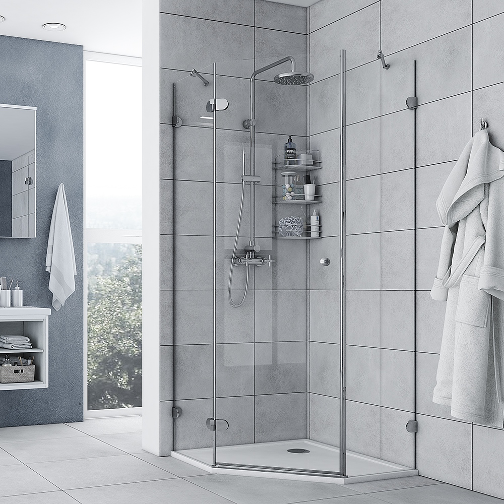 Душевой уголок Aquaton Lax L пятиугольный 100х100 см