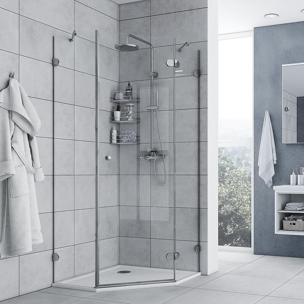 Душевой уголок Aquaton Lax R пятиугольный 100х100 см