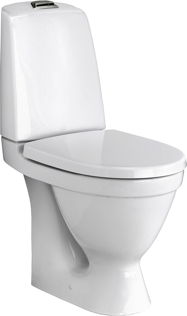 Унитаз-компакт Gustavsberg Nautic 1510 безободковый, с горизонтальным выпуском