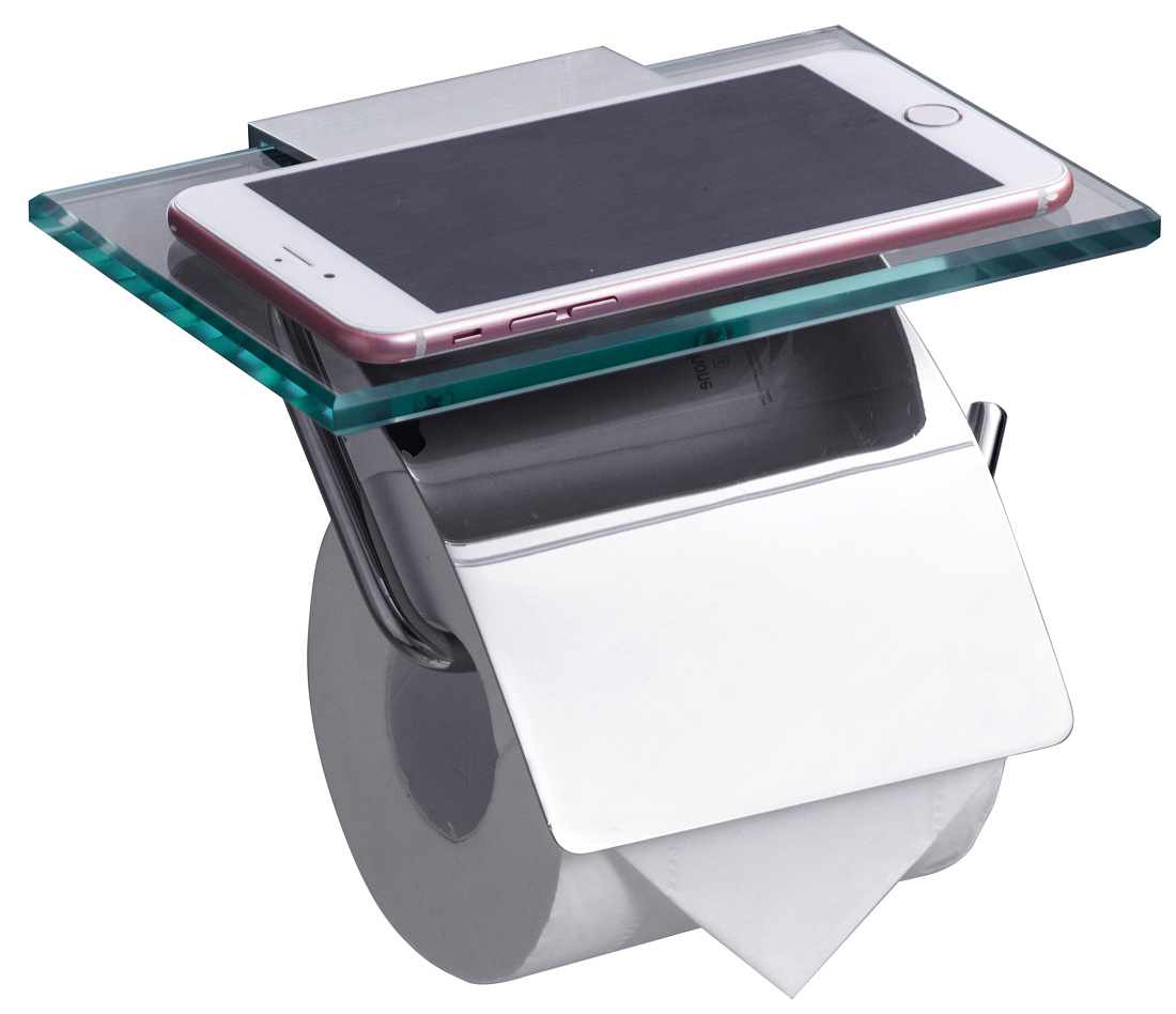 Держатель туалетной бумаги Rush Edge ED77131 с полкой для телефона