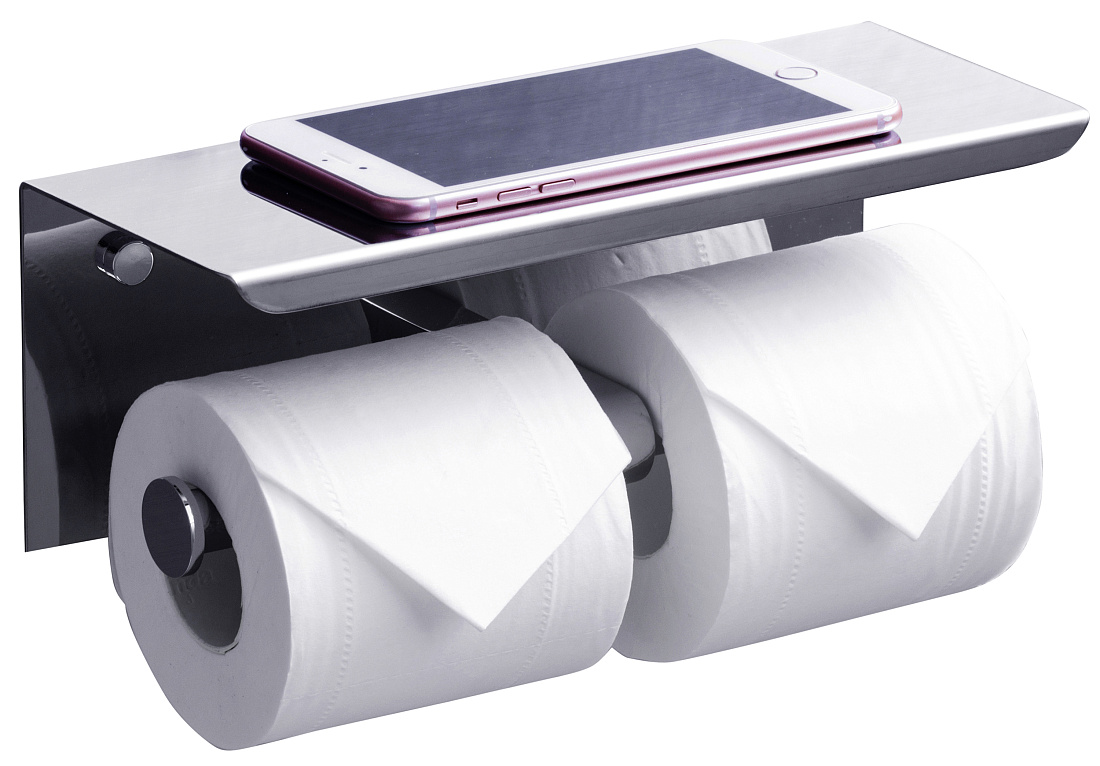 Держатель туалетной бумаги Rush Edge ED77142A с двойной полкой для телефона, модель А