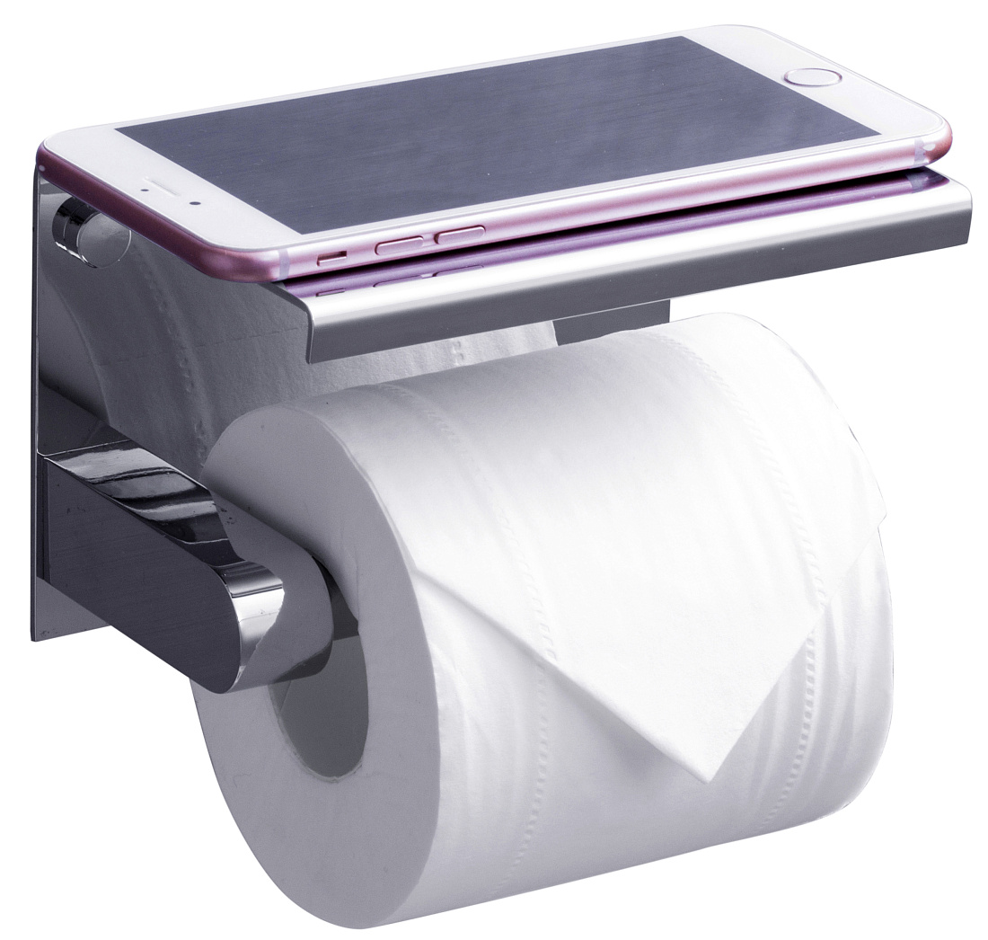 Держатель туалетной бумаги Rush Edge ED77141 Chrome с полкой для телефона, хром