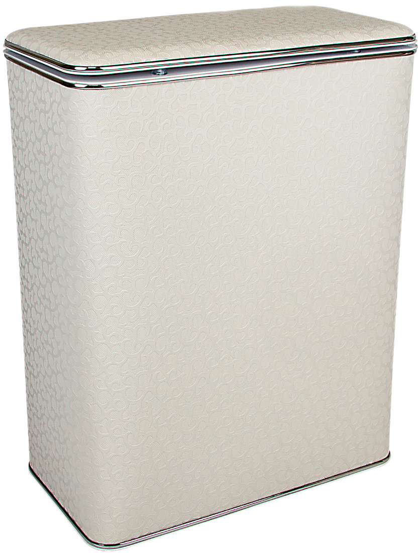 Корзина для белья Geralis FWH-B белая, хром, стандартная