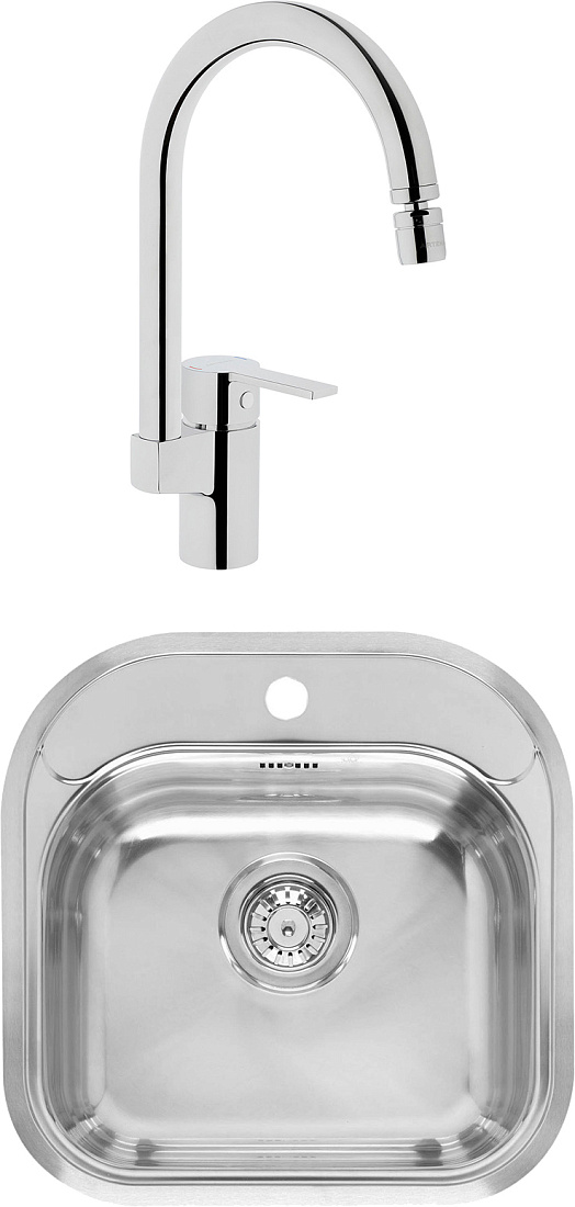Комплект  Мойка кухонная Reginox Boston LUX OKG сталь + Смеситель VitrA Fold S Sink Mixer A42155EXP