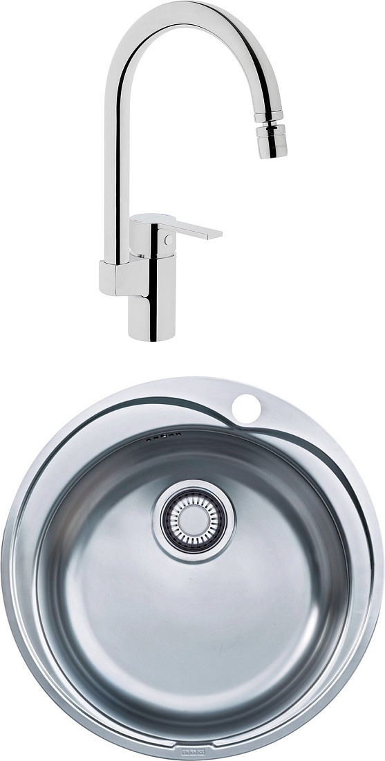 Комплект  Мойка кухонная Franke Pamira RON 610-41 сталь + Смеситель VitrA Fold S Sink Mixer A42155EX