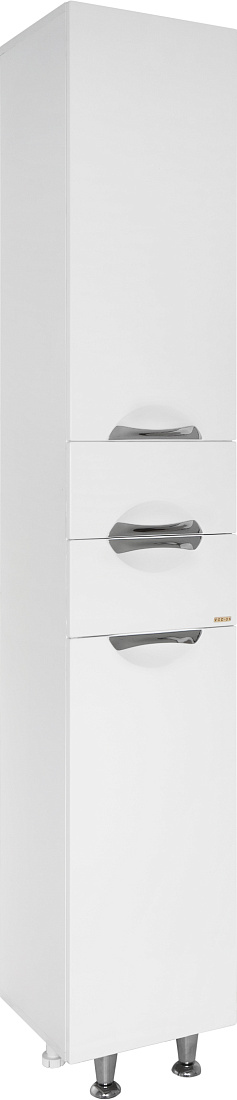 Шкаф-пенал Vod-Ok Лира 35 R с бельевой корзиной, белый