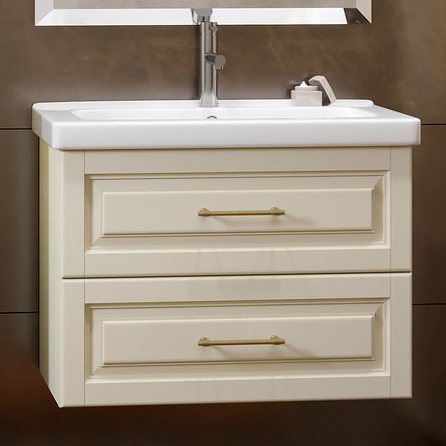 Тумба с раковиной Smile Сити 65 слоновая кость