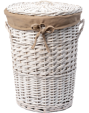 Корзина для белья WasserKRAFT Aller WB-106-S белая, малая