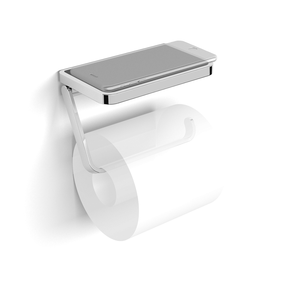 Держатель туалетной бумаги Langberger 35041D с полкой для телефона