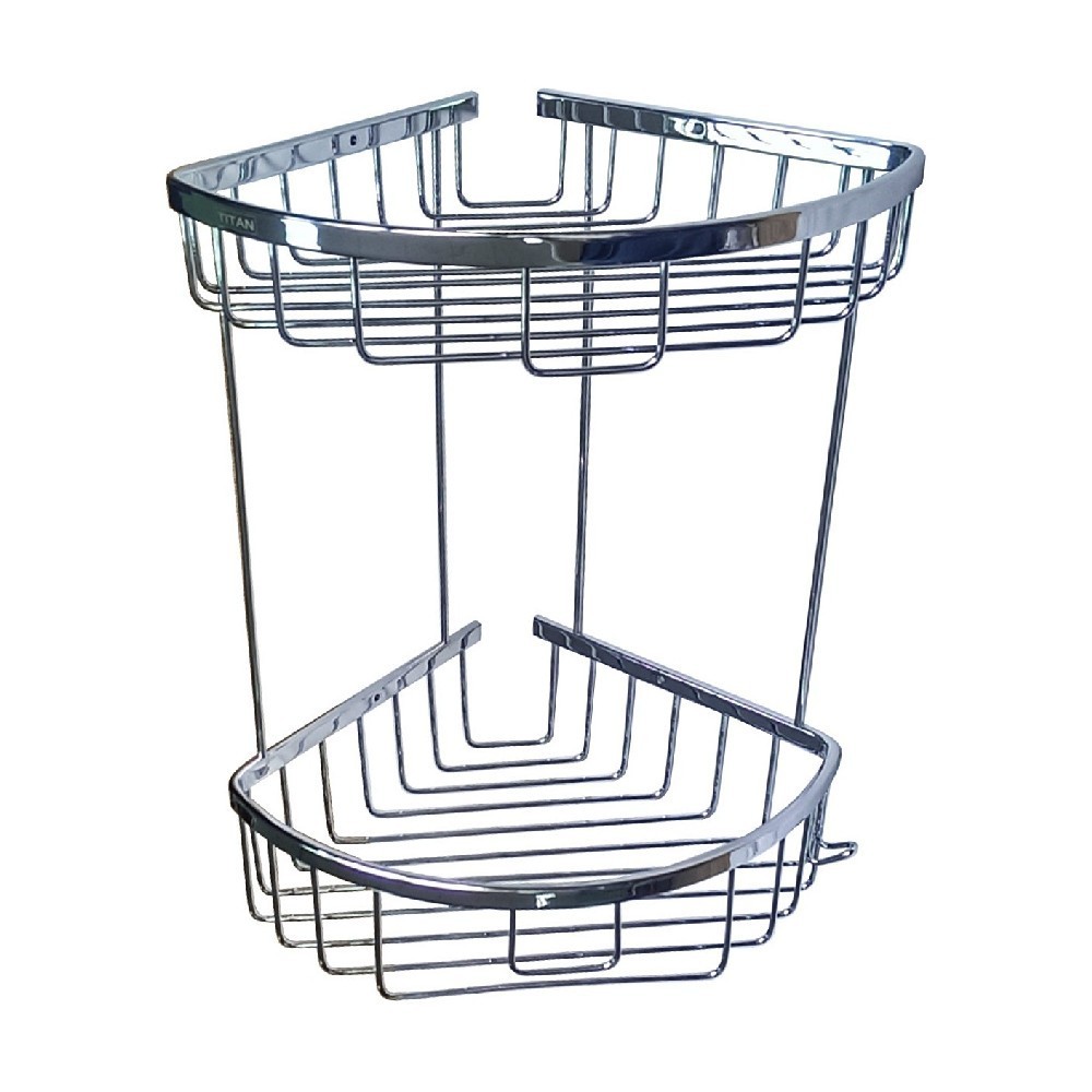 Полочка Titan 77251 угловая овальная двойная