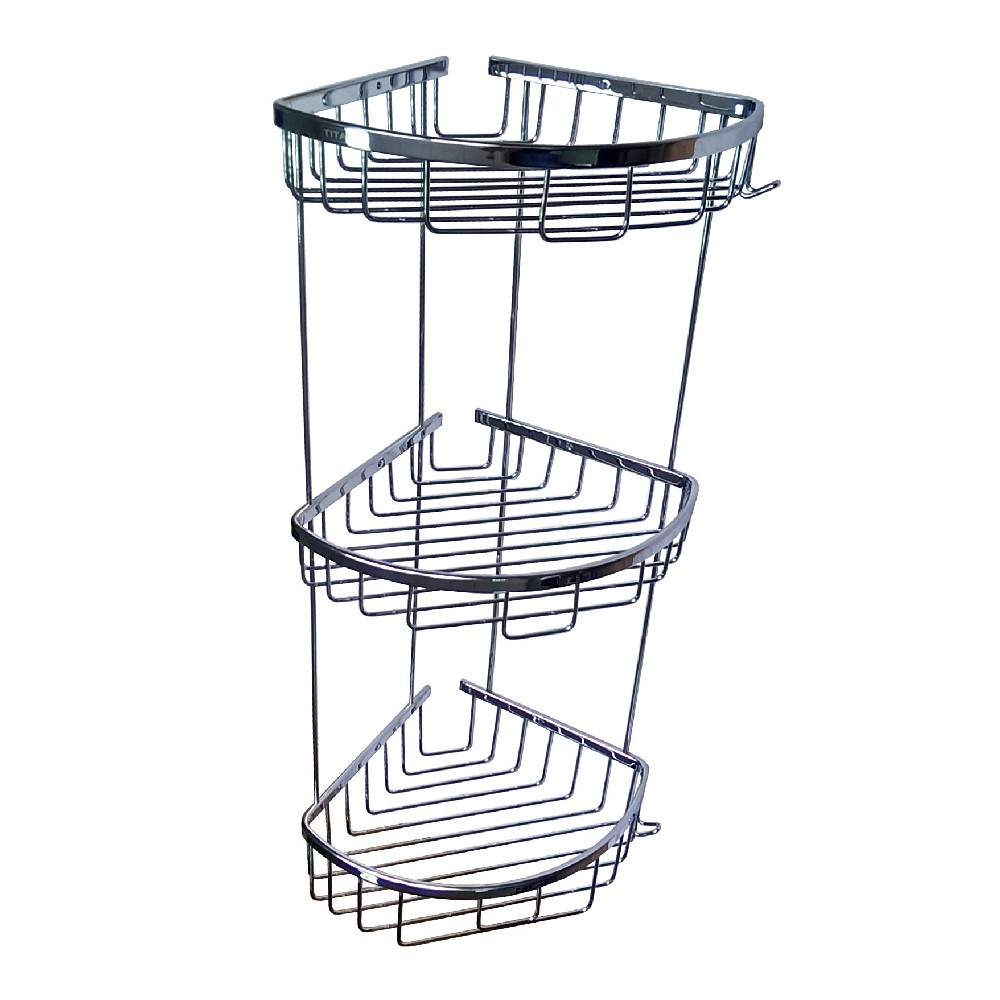 Полочка Titan 77255 угловая овальная тройная