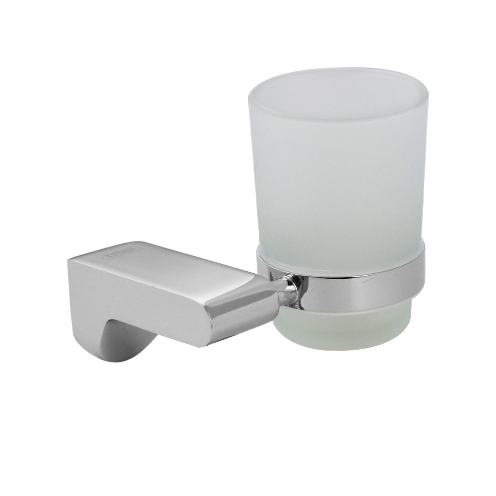 Стакан Titan 77005 стеклянный с креплением к стене