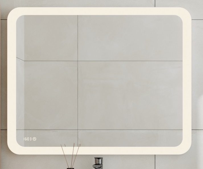 Зеркало Style Line Атлантика 100 с подсветкой и часами