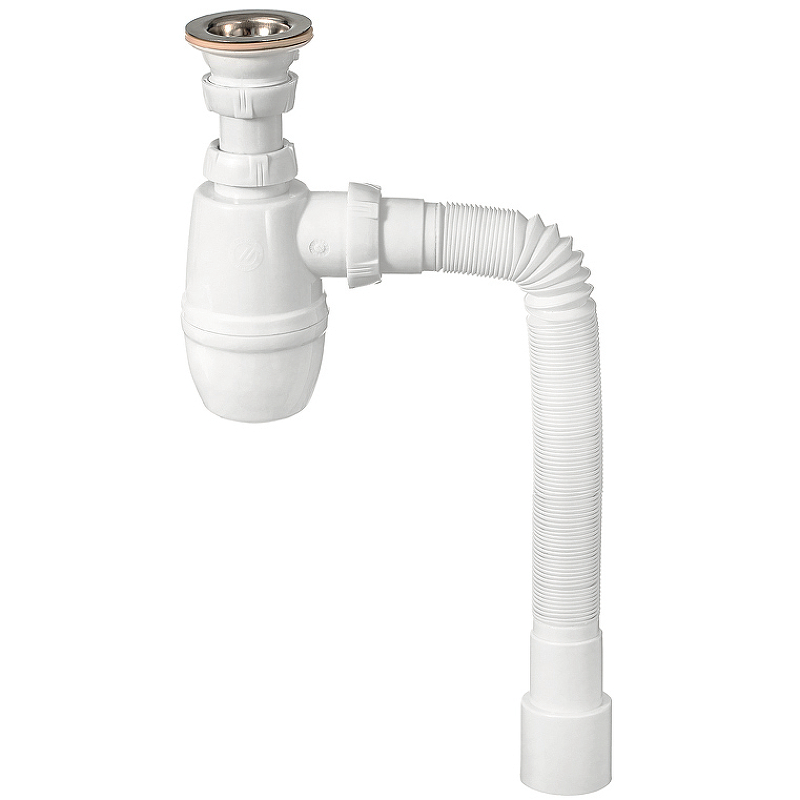 Сифон для раковины Wirquin Минор 30718050 с гибкой гофрой