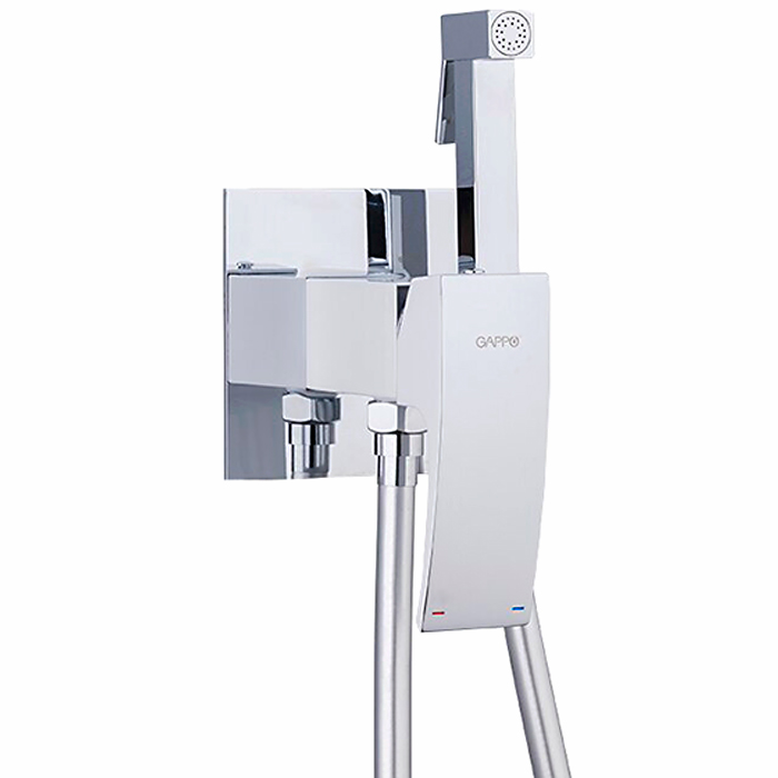 Гигиенический душ Gappo G7207-8 со смесителем, белый/хром
