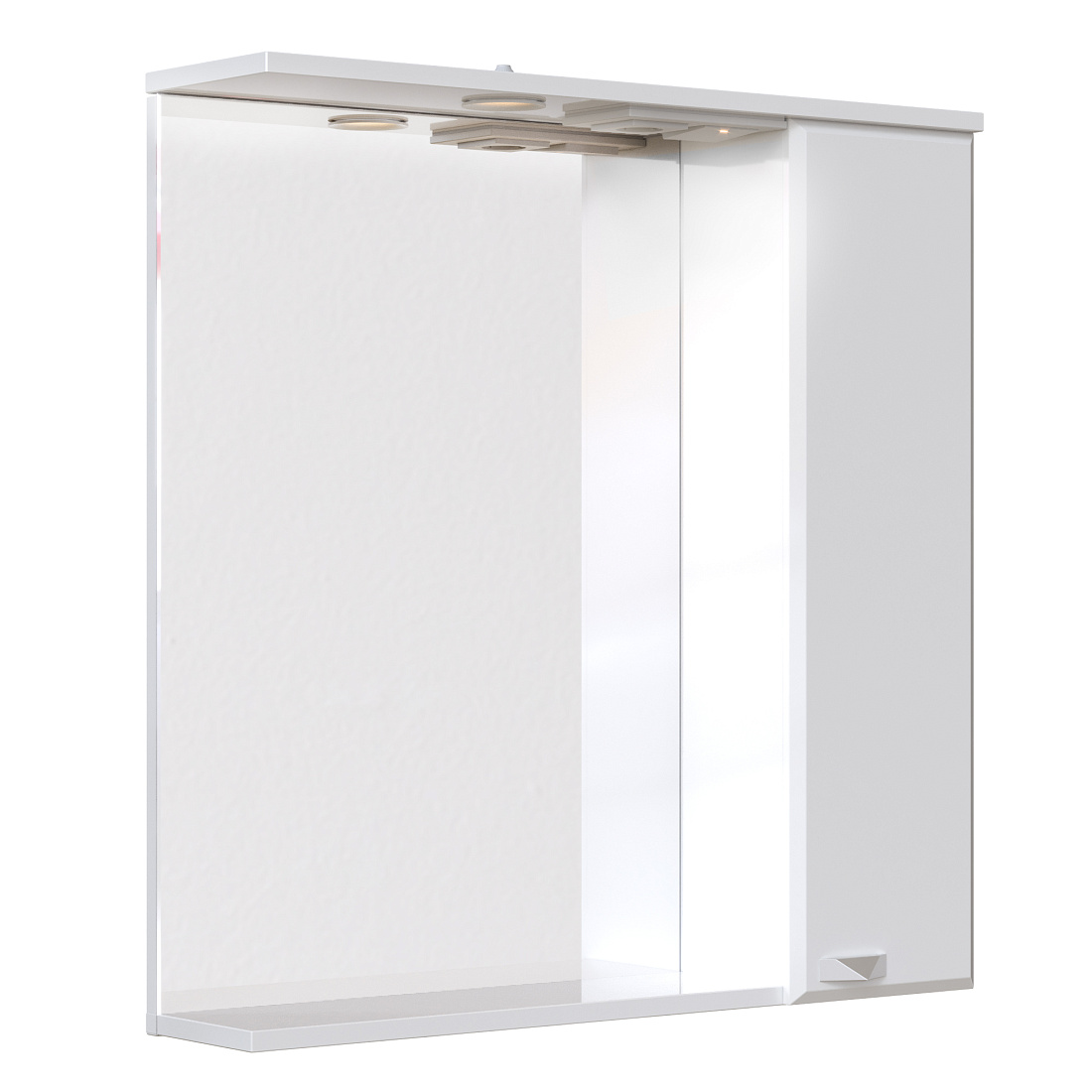 Зеркало-шкаф Sanstar Cristal 70 П, 1/дв, белый