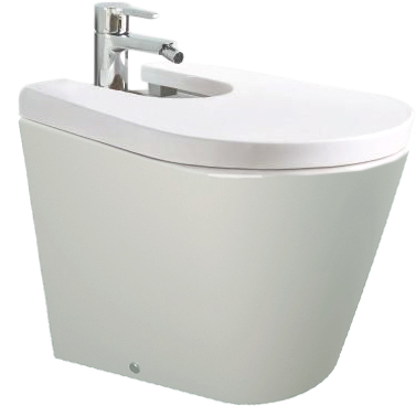 Биде напольное Sanitana Glam S10066834900000 с крышкой, с микролифтом