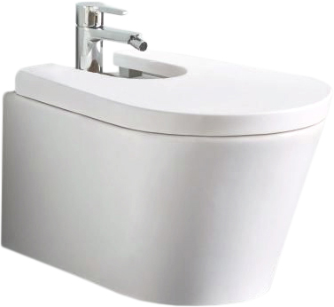 Биде подвесное Sanitana Glam с крышкой, с микролифтом