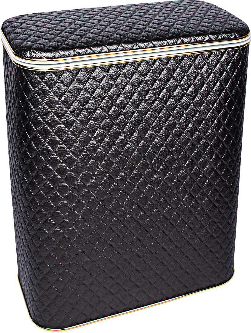 Корзина для белья Geralis CBG-B коричневая, золото, стандартная