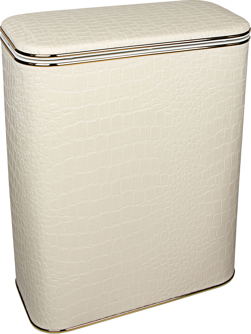 Корзина для белья Geralis KLG-S бежевая, золото, большая