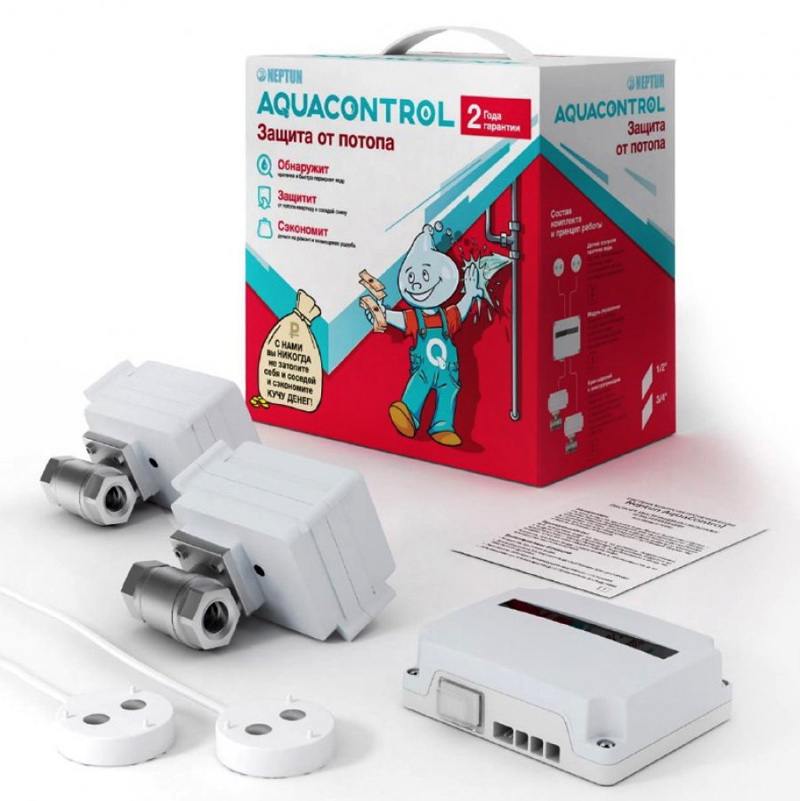 Система защиты от протечек Neptun Aquacontrol 1/2 + датчик