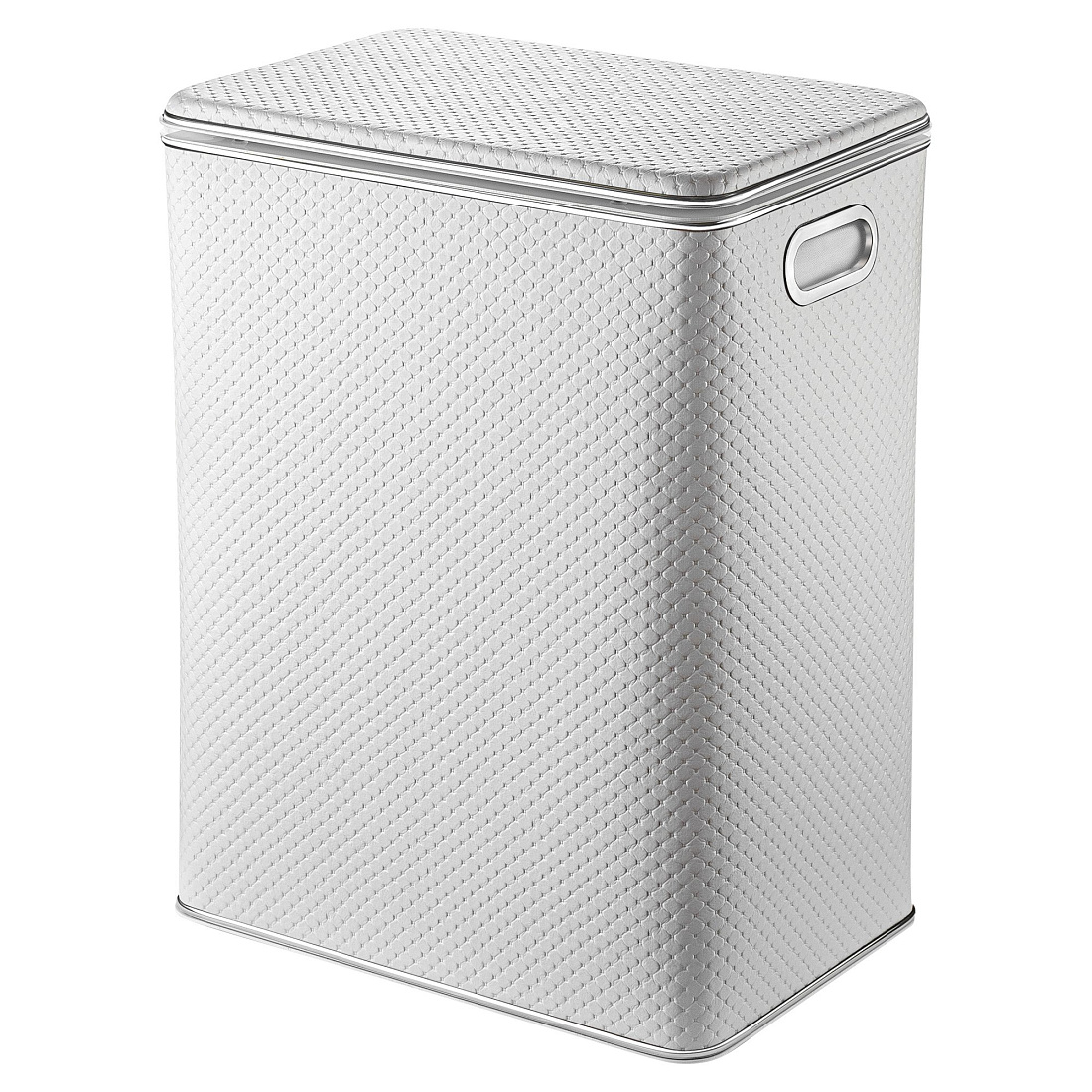 Корзина для белья Geralis PWH-S белая, хром, большая