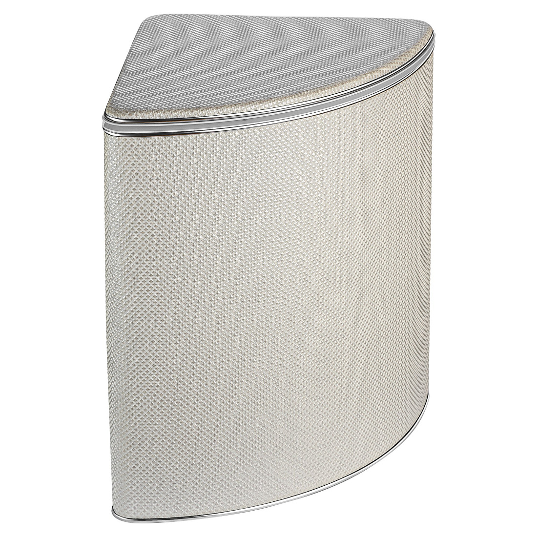 Корзина для белья Geralis RWH-U ромб, белый, хром, угловая