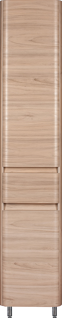 Шкаф-пенал Style Line Атлантика 35 Люкс Plus, с бельевой корзиной, ясень перламутр