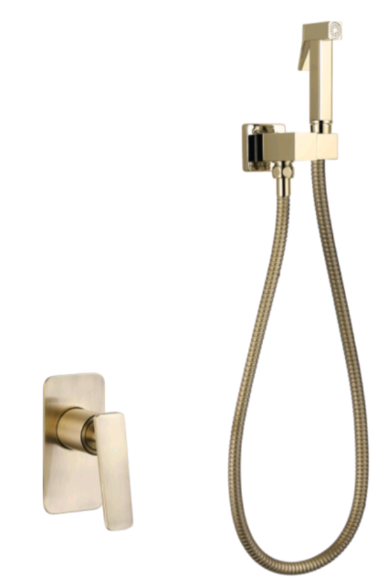 Гигиенический душ Faop A7203-4 со смесителем, бронза