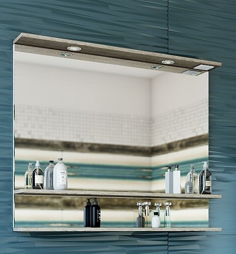 Зеркало Sanflor Бруно 105 белый/орегон