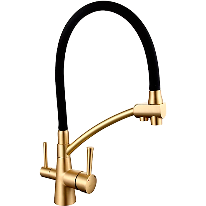 Смеситель для кухни Gappo G4398-1 бронза/черный